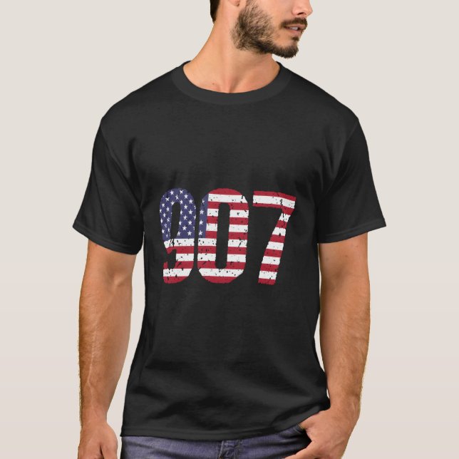 907 Kod för Alaska-området T Shirt (Framsida)