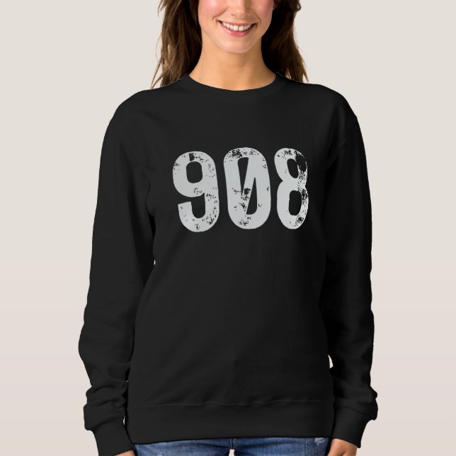 908 Area Code Elizabeth NJ Mobile Telephone Area C T Shirt (Framsida)