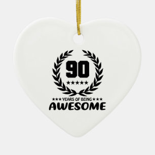 90 år av att vara enormt julgransprydnad keramik