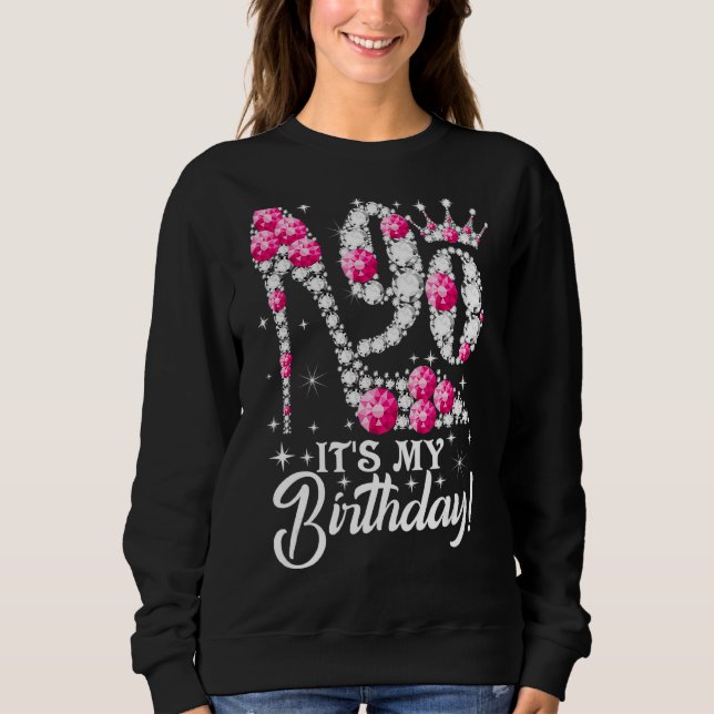 90 år gammal Det är min 90:e födelsedag Rosa Diamo T Shirt (Framsida)