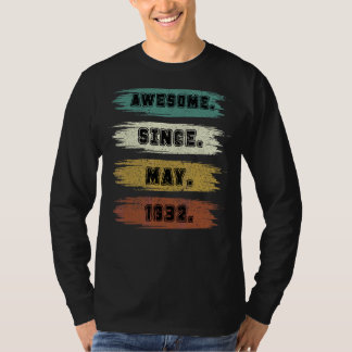90 år gammal Fantastisk sedan maj 1932 90:e födels T Shirt