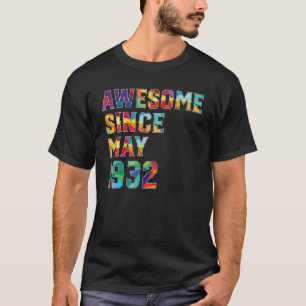 90 år gammal Fantastisk sedan maj 1932 90:e födels T Shirt