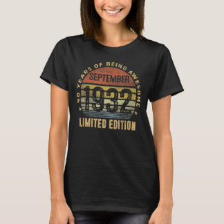 90 år gammal Fantastisk sedan september 1932 90:e T Shirt