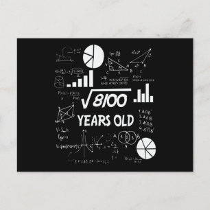 90 år gammal födelsedag matematiklärare 90-årspres vykort