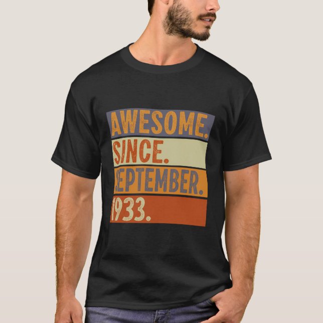 90 år gammal gåva 90 födelsedagar Fantastisk sedan T Shirt (Framsida)