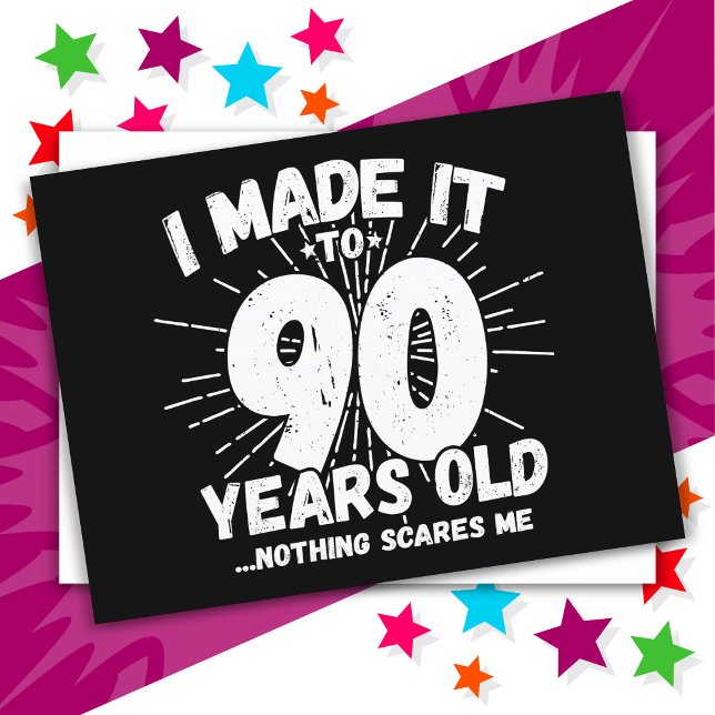 90 år gammal sarkastisk meme rolig 90-årsdag vykort (Skapare uppladdad)