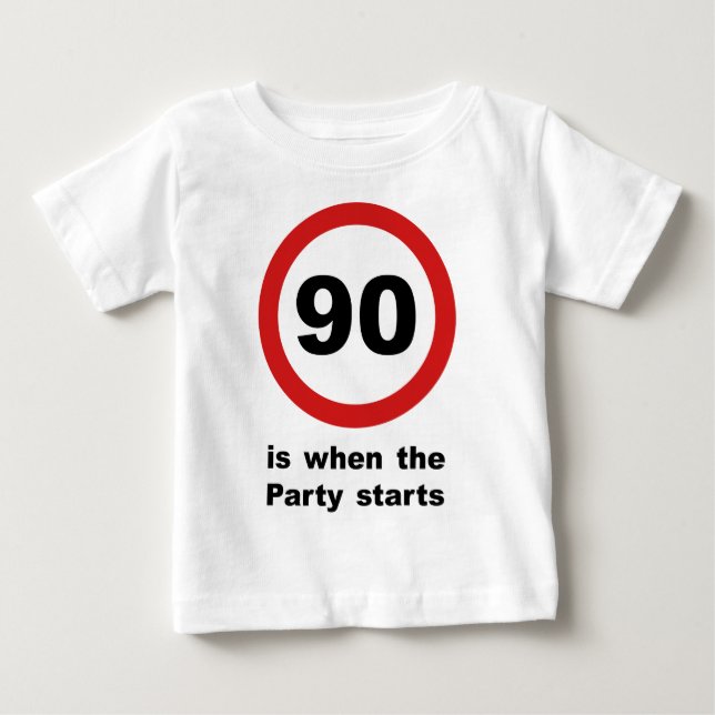 90 är när partyet startar t-shirt (Framsida)