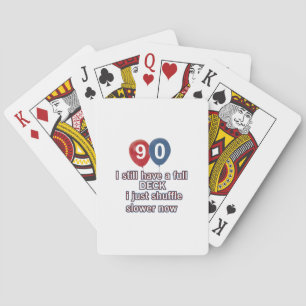 90 år roliga födelsedagdesigner kortlek