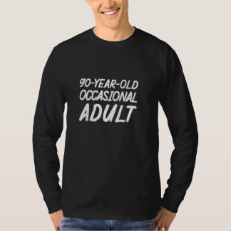 90-årig tillfällig Vuxen Sarcasm Funny 90:e Bi T Shirt