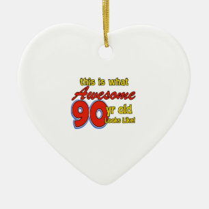 90 åriga designer julgransprydnad keramik