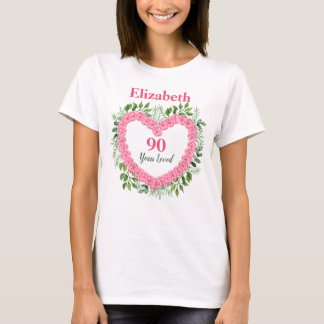 90 års 90:e födelsedagskväll för kvinnor t shirt
