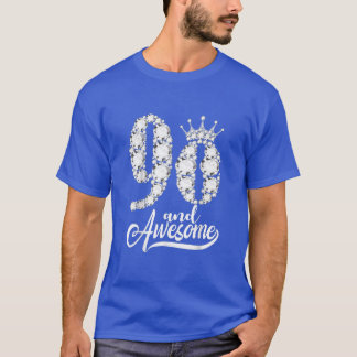 90 års 90:e födelsedagspress-dagspress-kalk 90 och t shirt