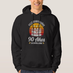 90 Års Födelsedag I Kristus Jesus Svenska Hoodie