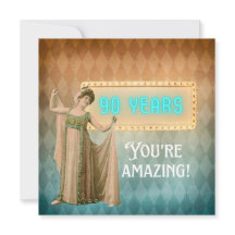 90-års födelsedag Vintage Singer Platt Födelsedags