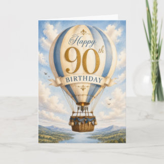 90-års födelsedagsfirande med vintage-tema kort