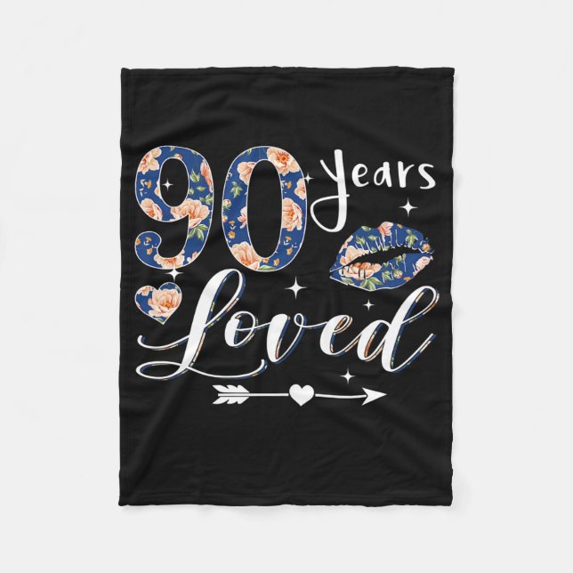 90 års förlorad blomma Mamma Mors dag 1932 90:e Fleecefilt (Framsidan)