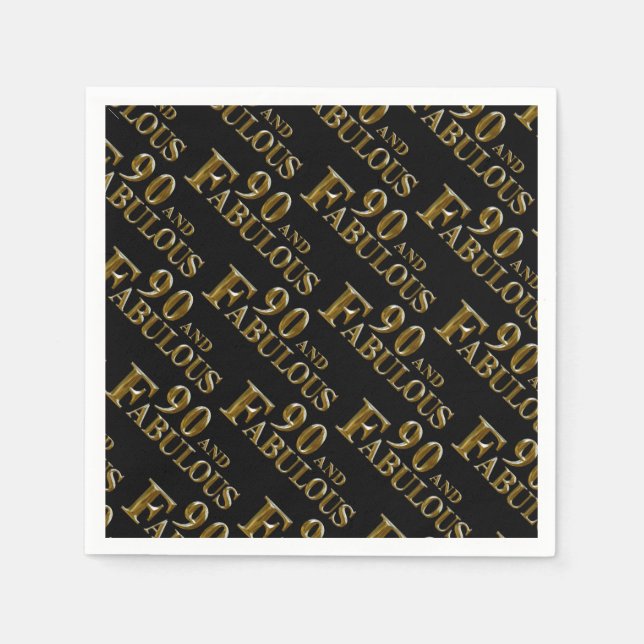 90-årsdag pappersservett (Framsidan)