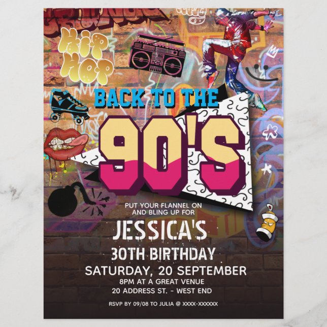 90-årsdagen av Party Reklamblad (Framsidan)