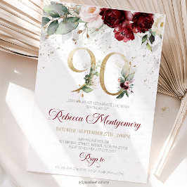 90-årsfirande Elegant milstolpsinbjudan OSA Kort