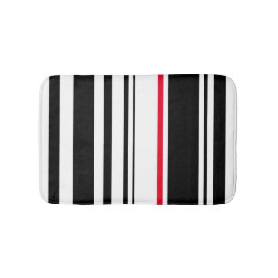 90-årsjubileet Inspired Black Rand med Red Accent Badrumsmatta