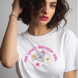 90-årsjubileum Lucky Girl Birthday T Shirt