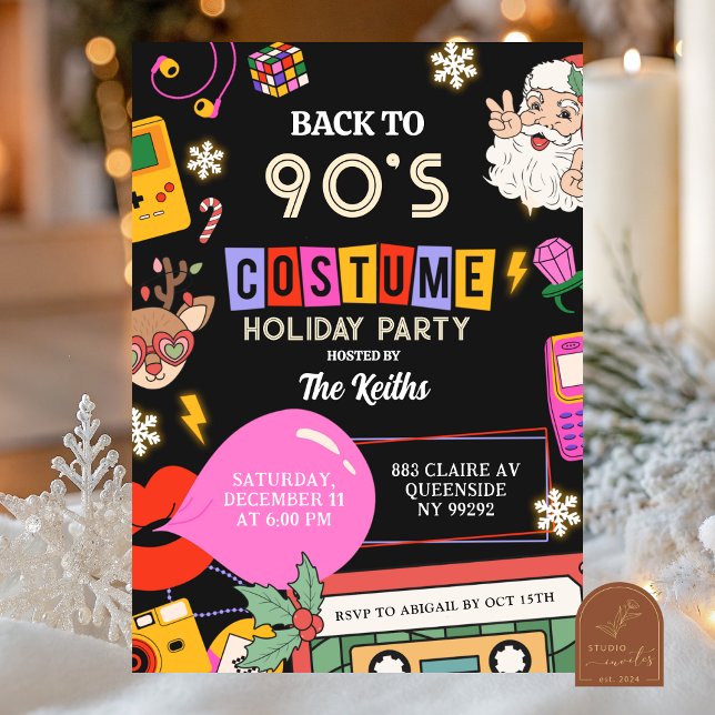 90 Costume Holiday party Invitation Inbjudningar (Skapare uppladdad)