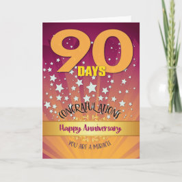 90 dagars återställningsårsdag, fet siffra kort