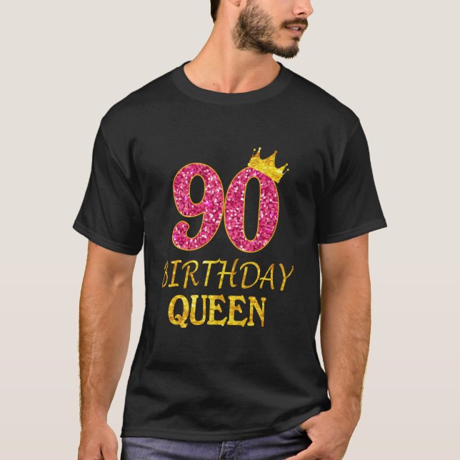 90 Drottning 90Th K T Shirt (Framsida)