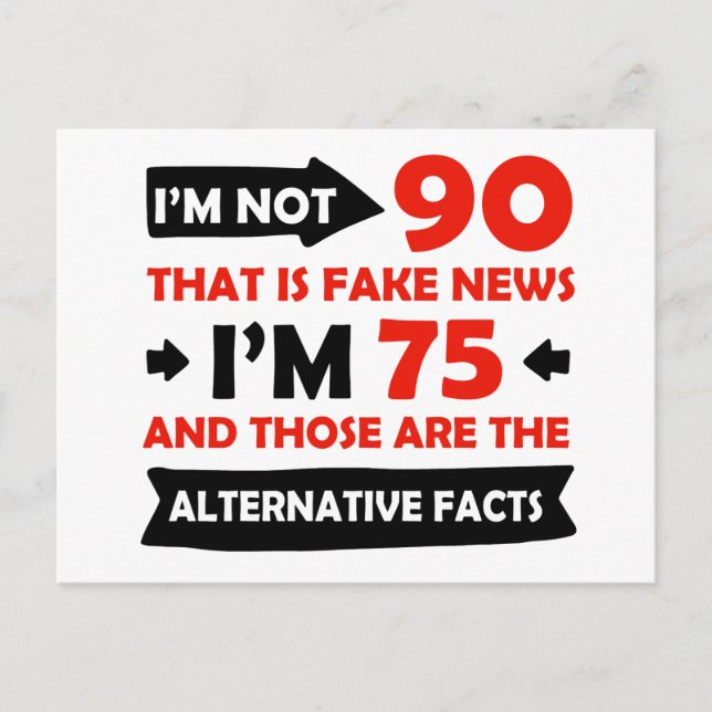 90:e år gamla födelsedagskalkyl vykort (Framsida)