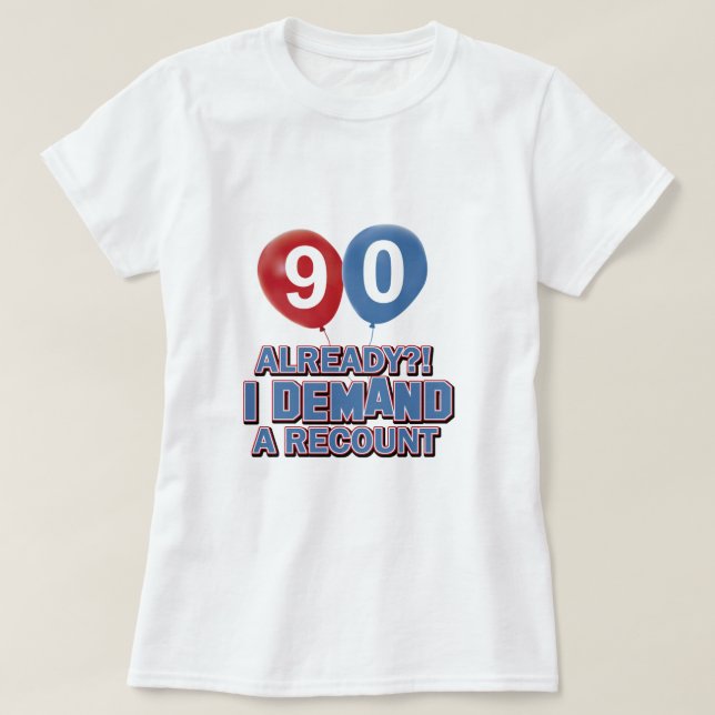 90:e årsfödelsedagdesigner t shirt (Design framsida)