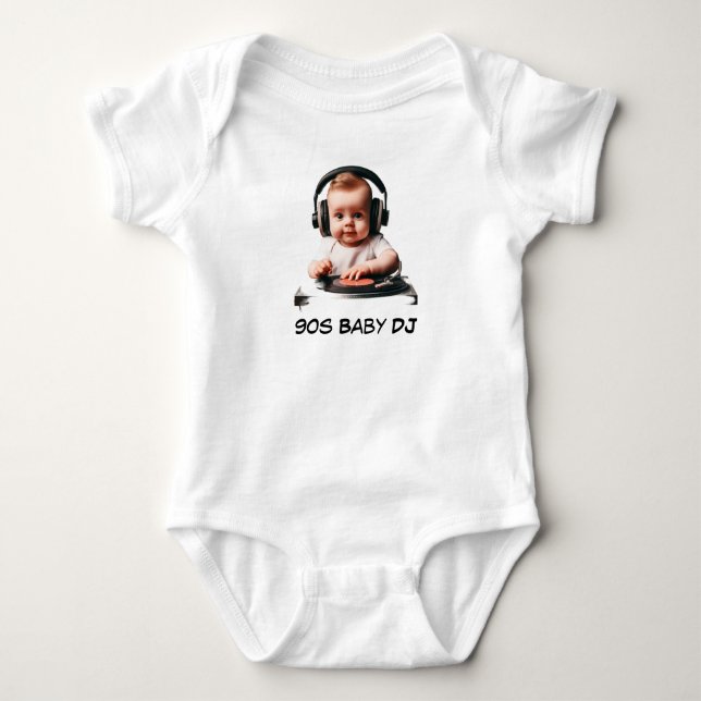 90:e Baby DJ Body Kostym T Shirt (Framsida)