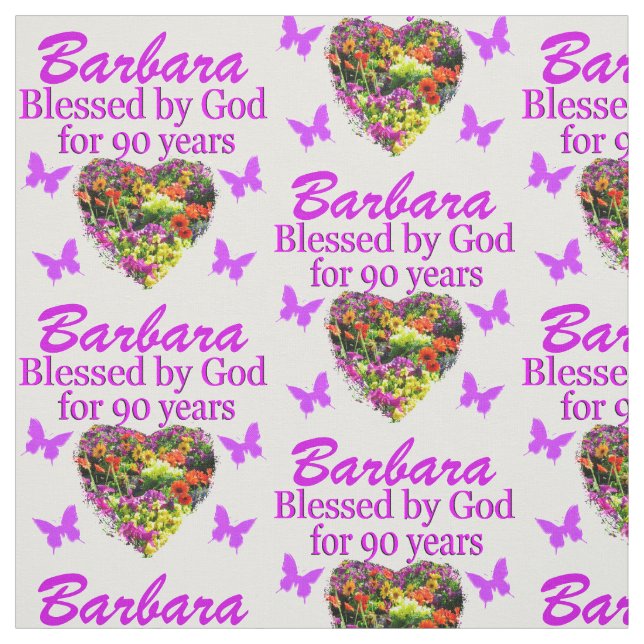 90:E BIRTHDAFABRIC-PERSONLIG FÖR BEAUTIFULL BLOMMI TYG (Provkarta)