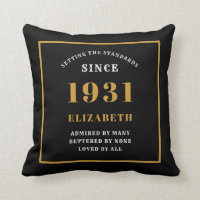 90:e Birthday 1931 Elegant Chic Black Personlig