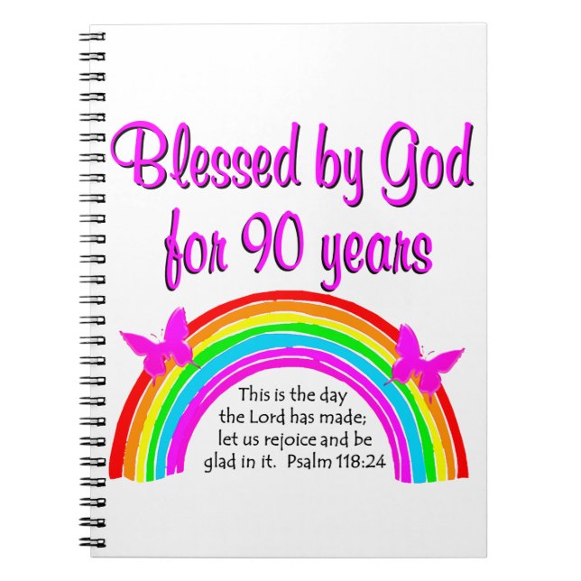90:E BIRTHDAY BLESSING ANTECKNINGSBOK (Framsidan)