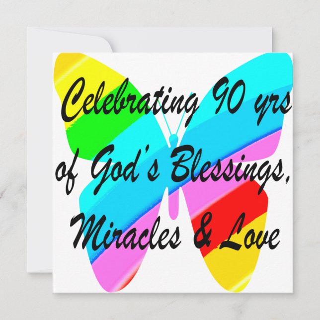 90:E BIRTHDAY BLESSING KORT (Framsida)