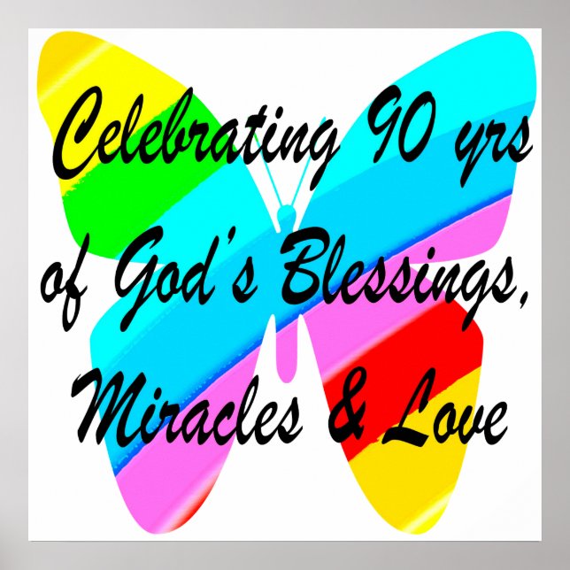 90:E BIRTHDAY BLESSING POSTER (Framsidan)