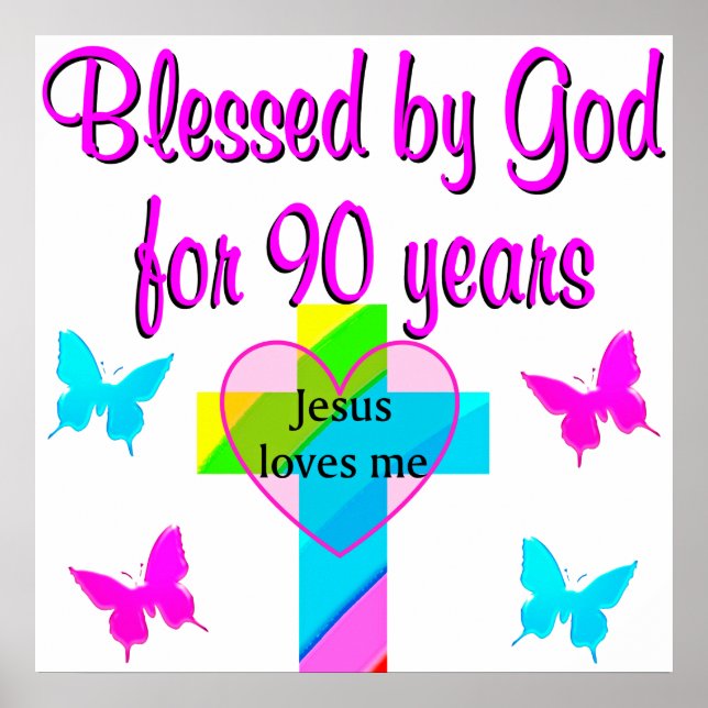 90:E BIRTHDAY PRAYER POSTER (Framsidan)