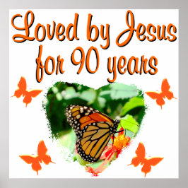 90:E BUTTERFLISK BIRTHDAY POSTER