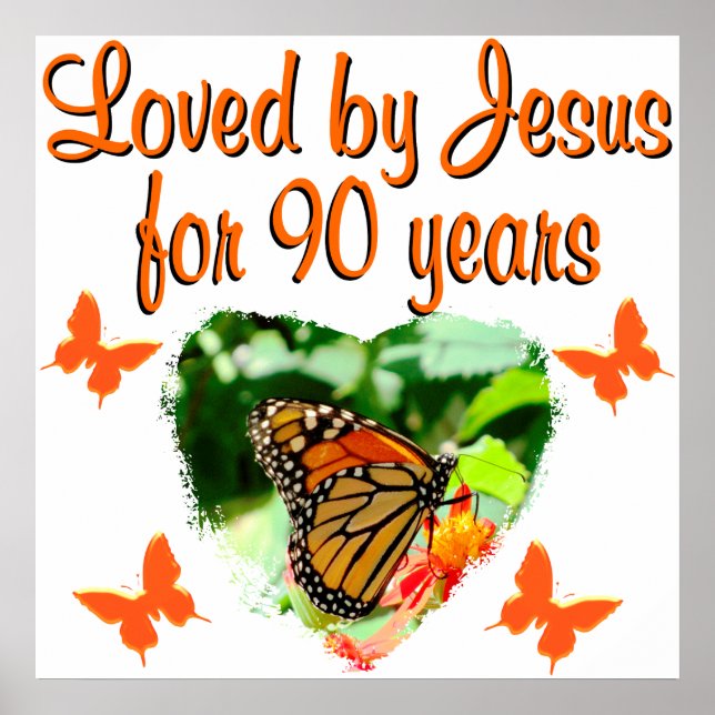 90:E BUTTERFLISK BIRTHDAY POSTER (Framsidan)