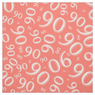 90:e Coola Slumpnummer Mönster Coral/White 90 Tyg