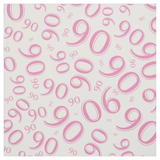 90:e Coola Slumpnummer Mönster Rosa/Vit 90 Tyg (Provkarta)