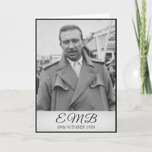 90:e Elegant på födelsedagen Photo Monogram Male Kort