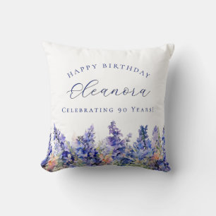 90:e födelsedag 7 juli Anpassningsbarna Flower Gif Kudde