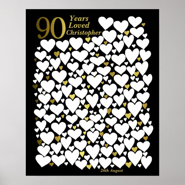 90:e födelsedag - 90 år Poster (Framsidan)