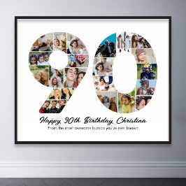 90:e födelsedag 90 fotominnesdag poster