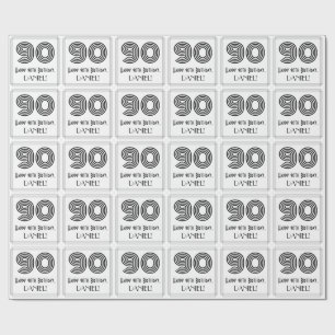 90:e födelsedag: Art Deco Inspired Stil "90" + Nam Presentpapper