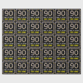 90:e födelsedag: Blommigt Flowers Number, eget nam Presentpapper