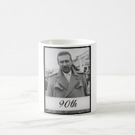 90:e födelsedag Elegant Foto Age Male Birthday Kaffemugg