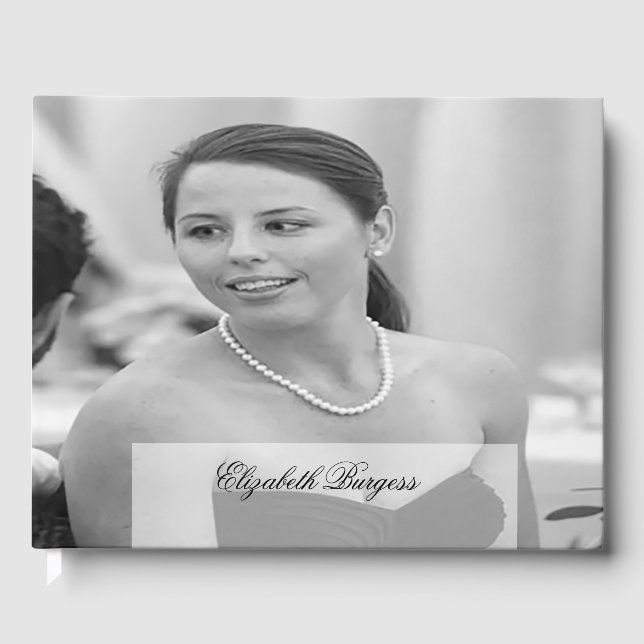 90:e födelsedag Elegant - personligt monogram föde Gästböcker (Framsida)