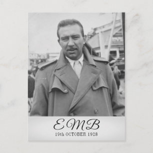 90:e födelsedag Eleganten Photo Monogram Male Birt Vykort